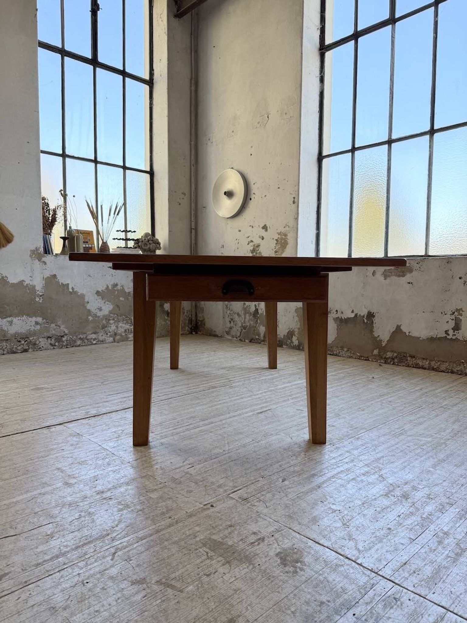 Table de ferme extensible en chêne massif
