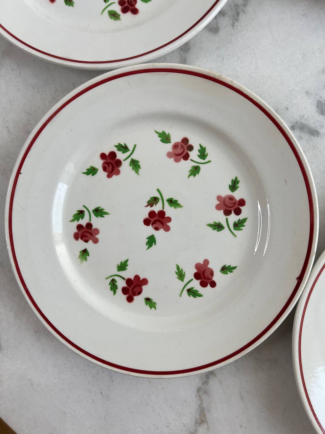 5 assiettes Lunéville Rosine