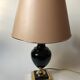 Lampe metal doré et noire laquée