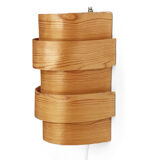 Pine veneer sconce, Sweden 1960s