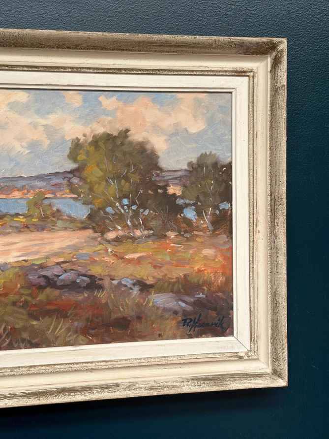 Original Oil on Canvas – “Landskap” by R. Keswik – Signed – Vintage