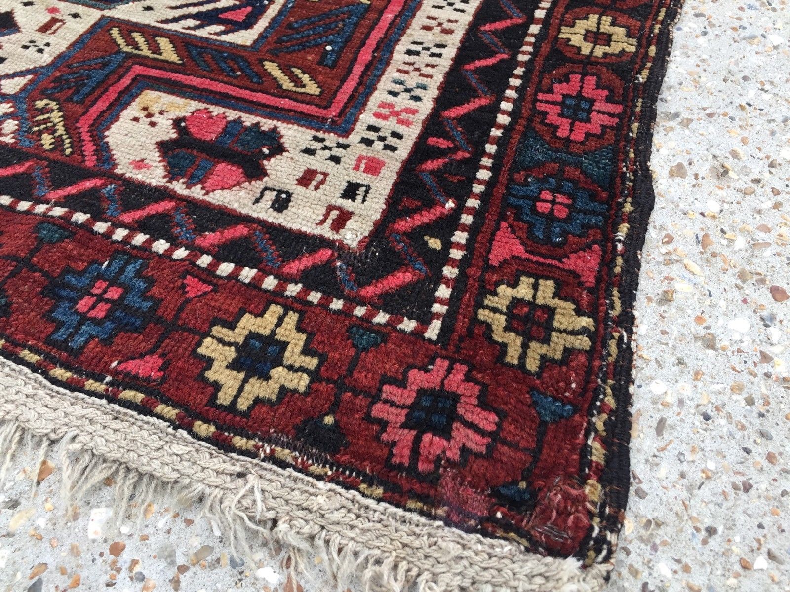 Tapis Kazak en laine oriental fait main 140x105cm