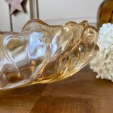 Pink carnival glass cup