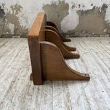 Pair of modernist constructivist wall-mounted bedside tables