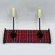 Vintage red Scottish coat rack from the 1970s.