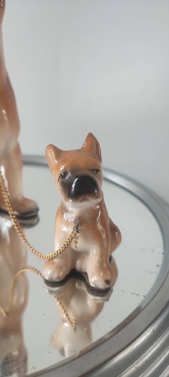 Vintage Ceramic Boxer Family (1950s/60s)