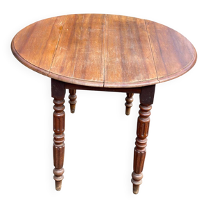 Table ronde à volets - massif louis philippe