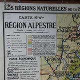 Old school map "Alpestre Region" No.4 Hatier