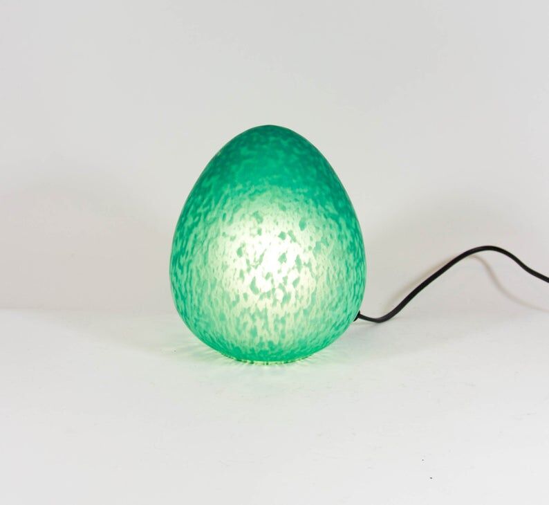 Glass egg lamp 80s