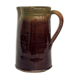 Plum and soft green varnished earth pitcher