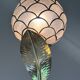 Floral floor lamp in brass and Capiz shell, 1970
