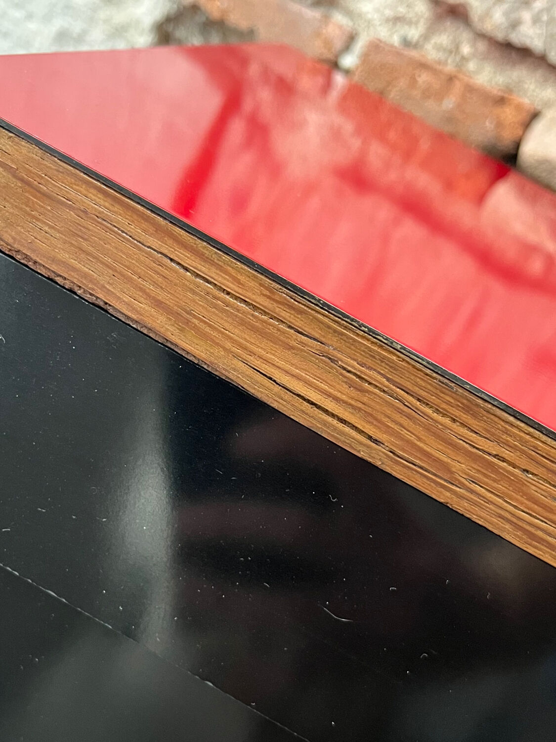 Vinyl storage furniture Manufrance from the 1960s