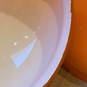 duo of Abat jour in vintage orange opaline glass