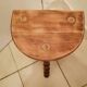 Tabouret demi lune vintage en bois massif 2
