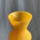 Modern vase in vintage opaline yellow glass H:30cm