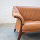 Canapé Frau En cuir couleur cognac 1980/1990