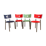 Un ensemble de quatre chaises Kusch + Co années 70