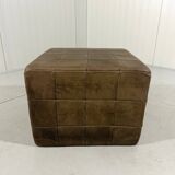 Pouf patchwork en cuir De Sede