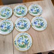 Lot 7 Large Flat Plates Porcelain ARA Pier Import