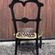 Napoleon III chair reinterpreted – Leopard seat & patinated black wood