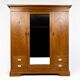 Large Art Nouveau cabinet in marquetry oak 1918-1930