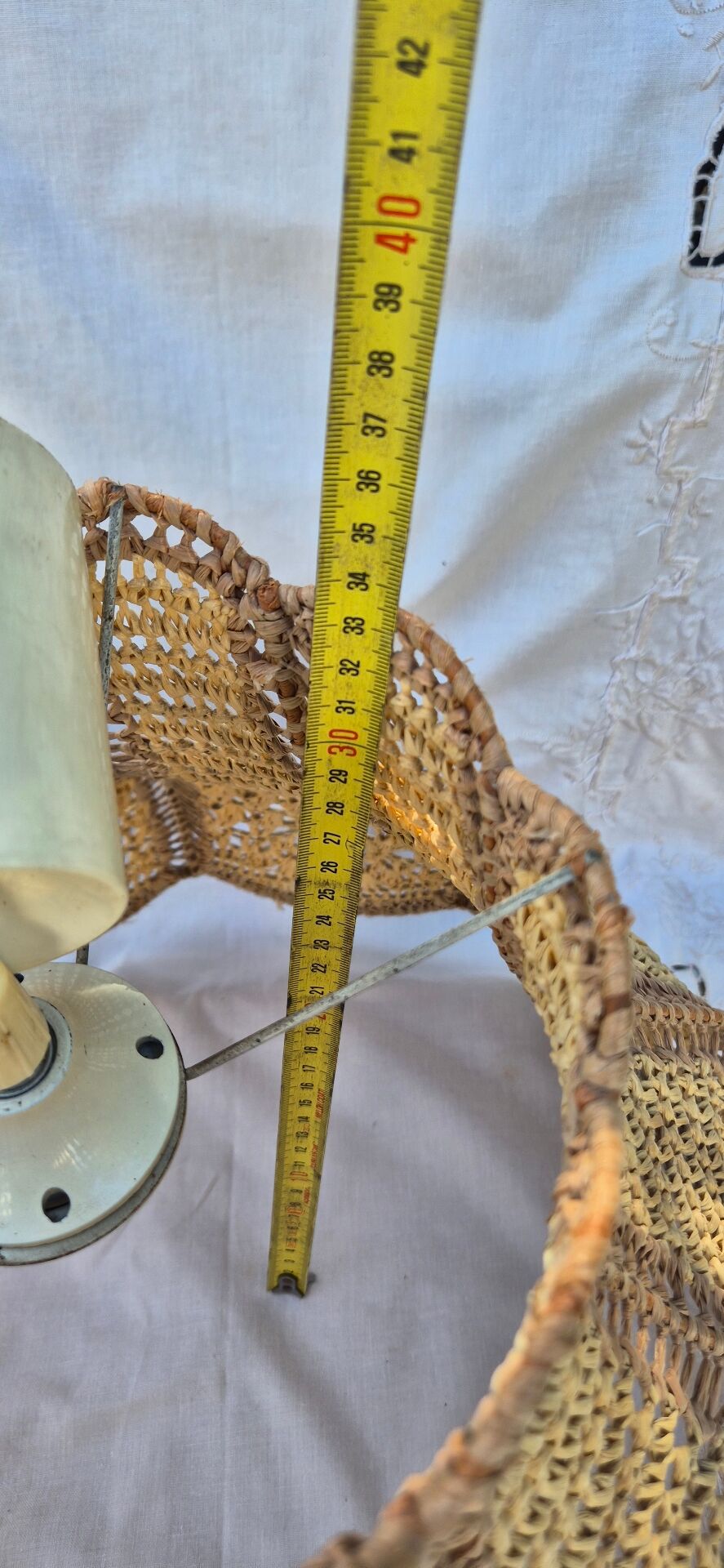 Suspension vintage en rafia