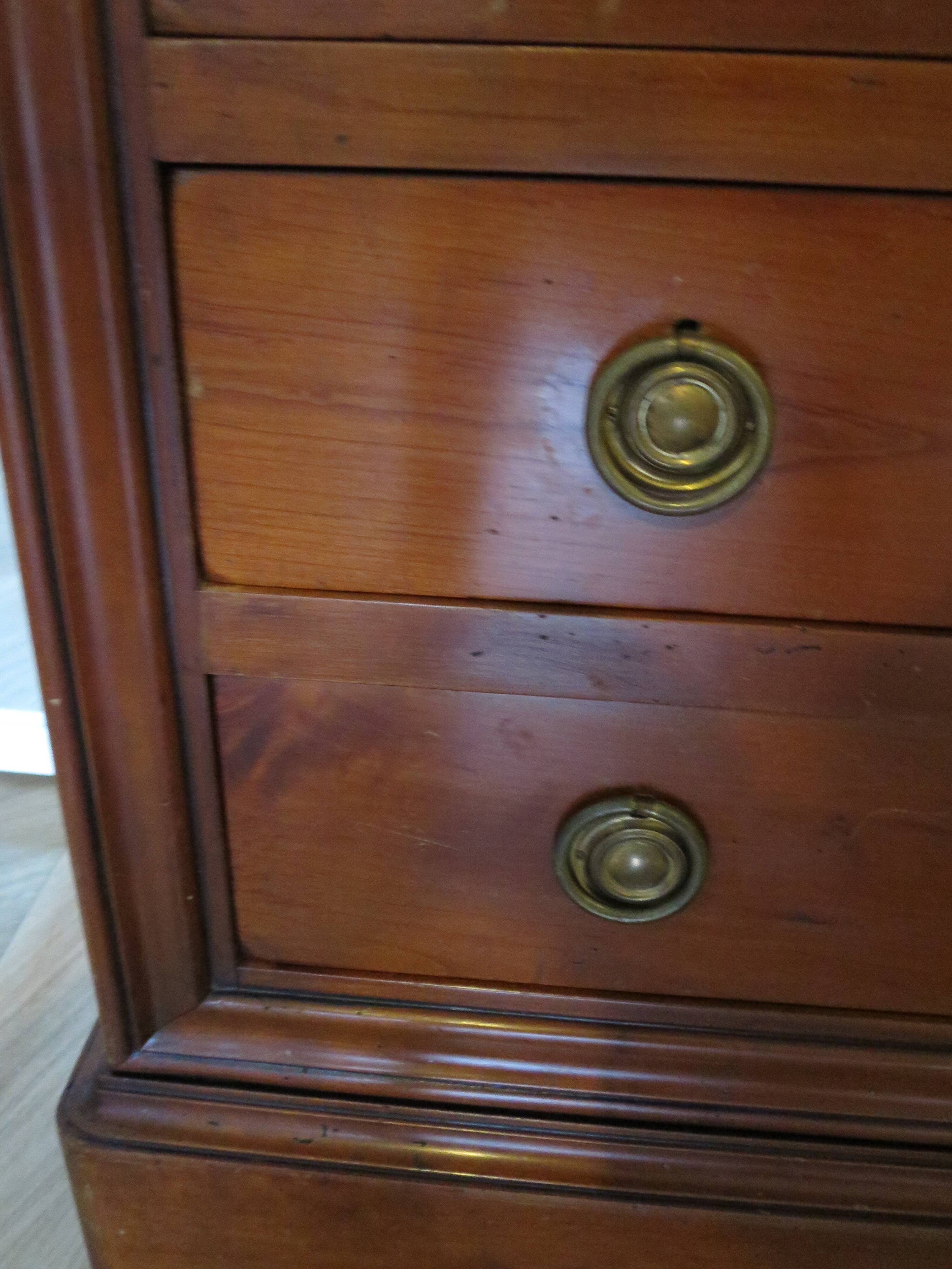 Fruit wood ogee chest of drawers - Louis Philippe style - 4 drawers - 1980s