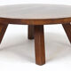 Large round Vintage Brutalist Mid-Century Oak Coffee Table