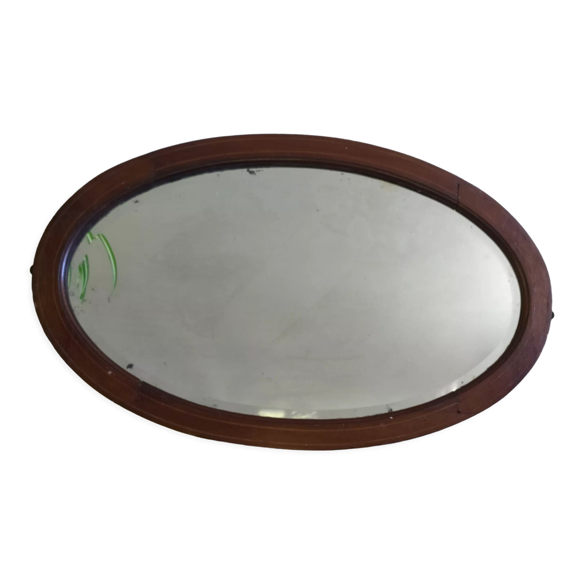 Beveled oval mirror 83x52cm