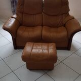 Stressless sofa 2 places + ottoman