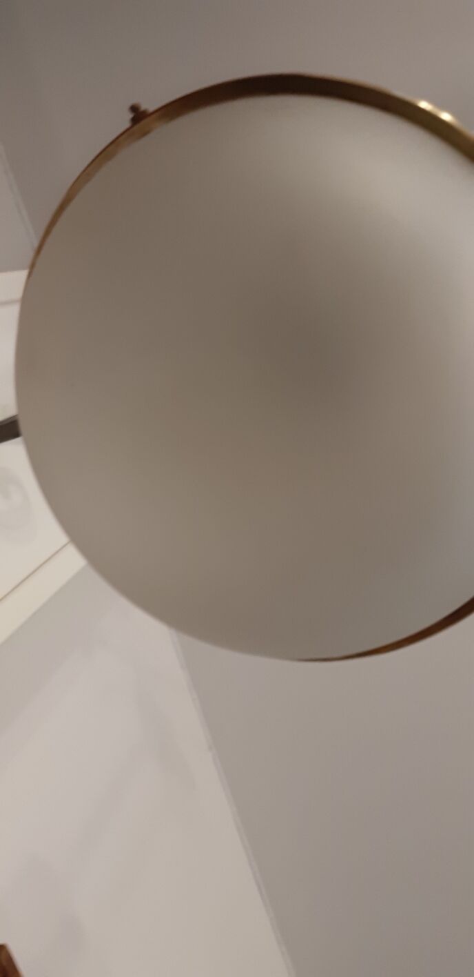 CIRCA art deco opaline hanging chandelier