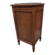 Table de chevet Art Déco en chêne avec plateau en marbre