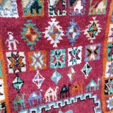 Handmade red Moroccan Berber rug