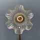 French art nouveau table lamp with transparent glass shade