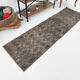Narrow brown vintage runner 247x70cm