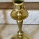 Old pair of turned brass candlesticks
