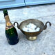 Swan Ice Bucket Brass French Vintage Footed Barware