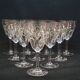 10 antique art deco saint louis / baccarat cut crystal water glasses