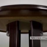 Art Deco round table in green marble