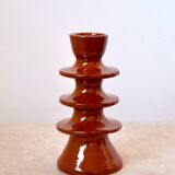 Large Modern Brown Ceramic Colorful Candle Holder