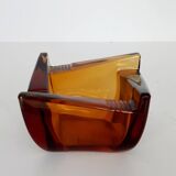 Vide poche en verre ambré style art déco
