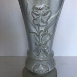 Ancient enamelled cast iron vase