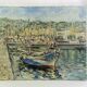 Huile sur toile " Le port de Cannes"