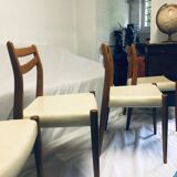 Lot of 4 danish chairs 1950