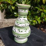 Small green ceramic vase