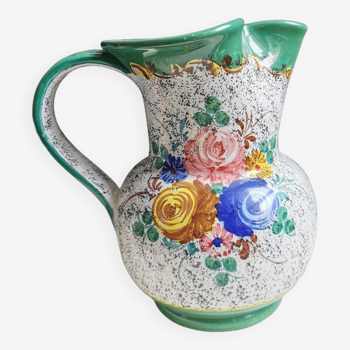 Vintage flowered ceramic jug