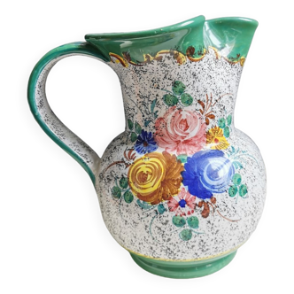 Vintage flowered ceramic jug