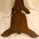 Old large psychic mirror on wooden stand