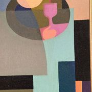 Original Swedish Oil on Canvas – "Abstract Still Life" by BMK (1993) – Signed – Vintage and Framed – 60 × 51 cm