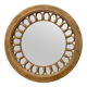 Miroir rond doré